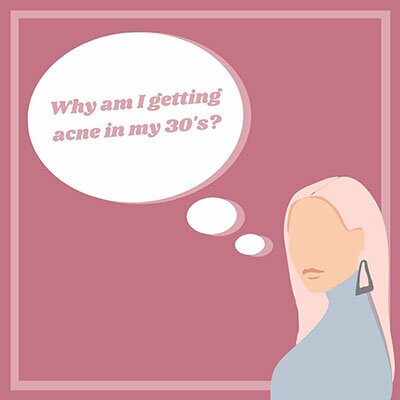 Thought bubble- why am I getting acne in my 30s