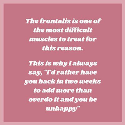 The frontal is one of the most difficult muscles to treat for this reason